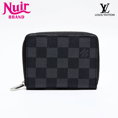 LOUIS VUITTON Damier Graphite Bifold Wallet Black Grey WS21628