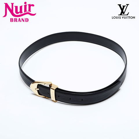 LOUIS VUITTON 2002 Epi Leather belt black WS21633