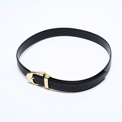 LOUIS VUITTON 2002 Epi Leather belt black WS21633