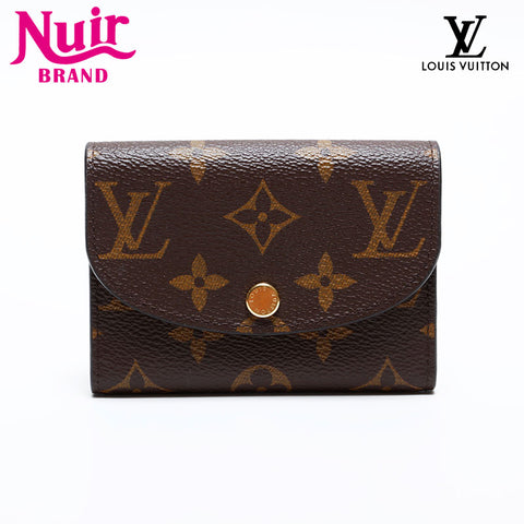 LOUIS VUITTON IC chip Monogram Porte Monnaie Rosary Bifold Wallet Brown WS21634