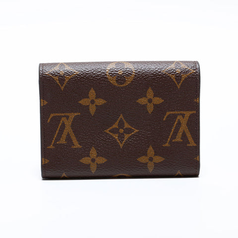 LOUIS VUITTON IC chip Monogram Porte Monnaie Rosary Bifold Wallet Brown WS21634