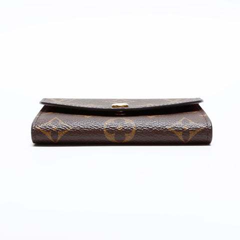 LOUIS VUITTON IC chip Monogram Porte Monnaie Rosary Bifold Wallet Brown WS21634
