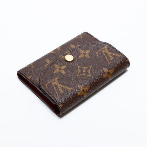 LOUIS VUITTON IC chip Monogram Porte Monnaie Rosary Bifold Wallet Brown WS21634