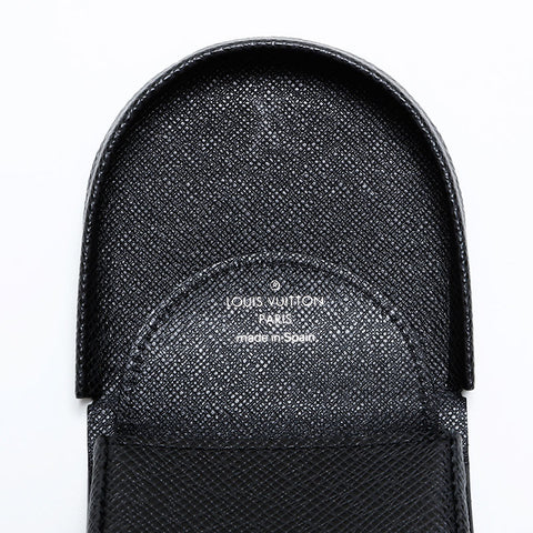 LOUIS VUITTON 2002 Leather Coin case black WS21635
