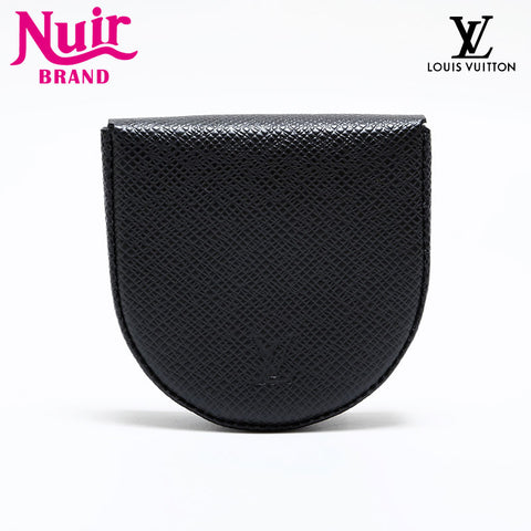 LOUIS VUITTON 2002 Leather Coin case black WS21635