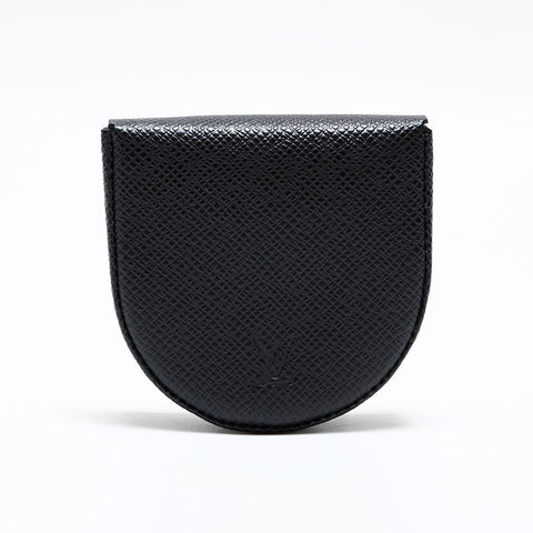 LOUIS VUITTON 2002 Leather Coin case black WS21635
