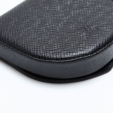 LOUIS VUITTON 2002 Leather Coin case black WS21635
