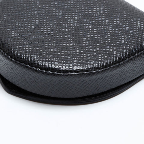 LOUIS VUITTON 2002 Leather Coin case black WS21635