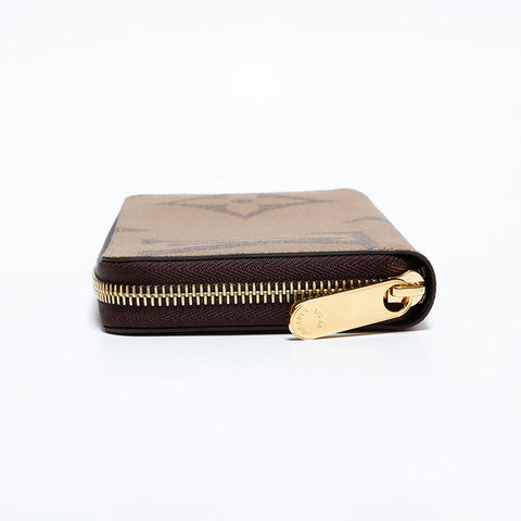 LOUIS VUITTON 2020 Giant Monogram Reverse Purse Brown WS21636