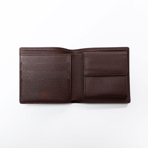 LOUIS VUITTON Damier Portefeuille・Marco Bifold Wallet Brown WS21638