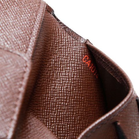 LOUIS VUITTON Damier Portefeuille・Marco Bifold Wallet Brown WS21638