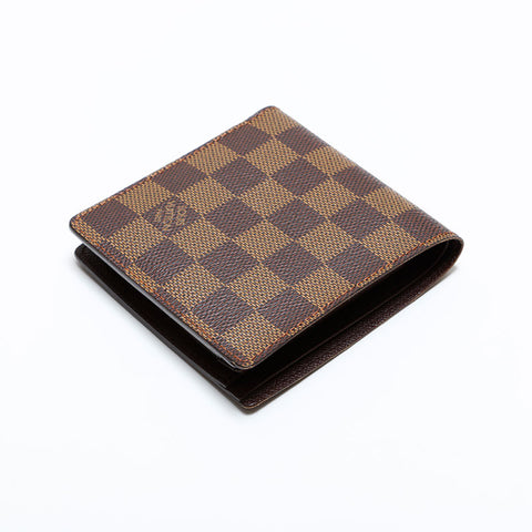 LOUIS VUITTON Damier Portefeuille・Marco Bifold Wallet Brown WS21638