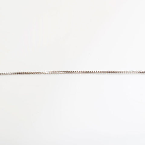 CHANEL 06V COCO Mark Rhinestone Necklace Silver WS21643