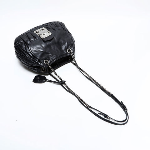 Miu Miu Materasse leather Shoulder Bag black WS21646