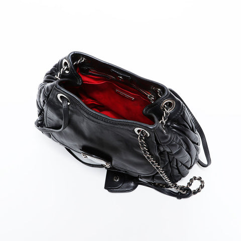 Miu Miu Materasse leather Shoulder Bag black WS21646
