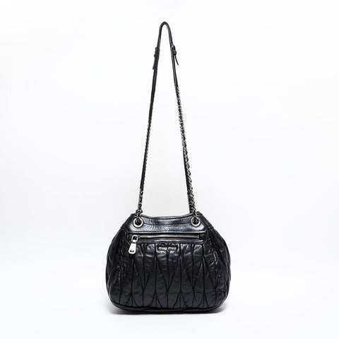 Miu Miu Materasse leather Shoulder Bag black WS21646