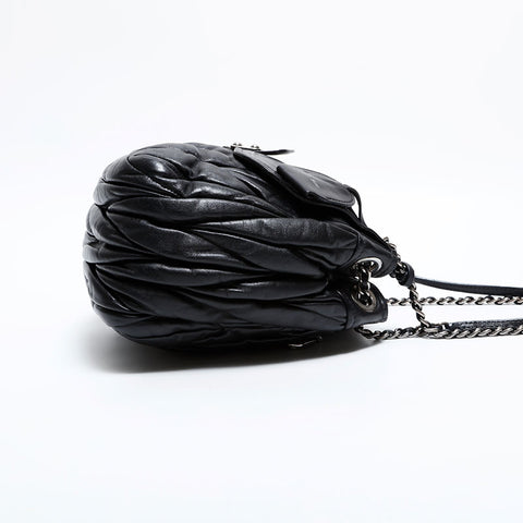 Miu Miu Materasse leather Shoulder Bag black WS21646