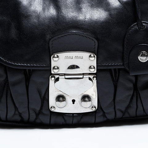 Miu Miu Materasse leather Shoulder Bag black WS21646