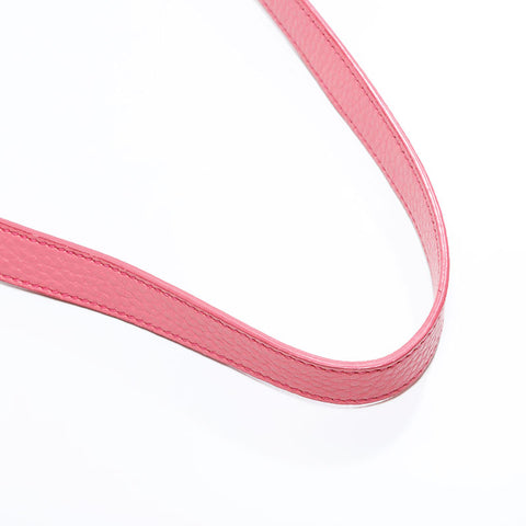 PRADA Leather 2-way tote Handbag pink WS21647