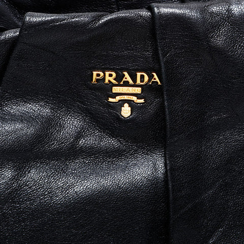PRADA leather Clutch bag black WS21649