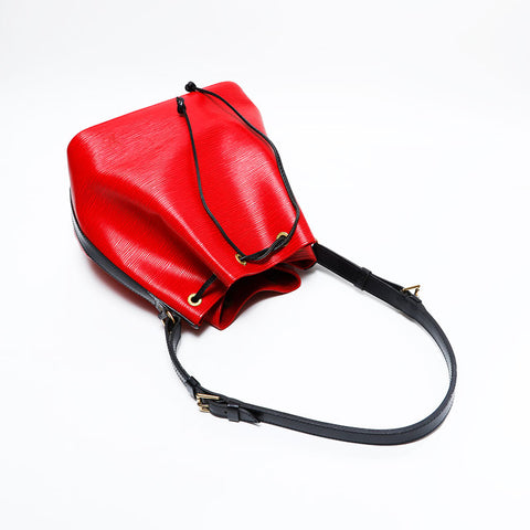 LOUIS VUITTON Epi Petit Noe Two-tone 1995 Shoulder Bag Red WS21650