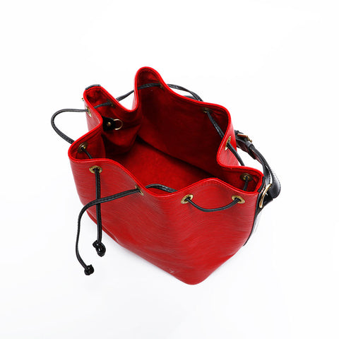 LOUIS VUITTON Epi Petit Noe Two-tone 1995 Shoulder Bag Red WS21650