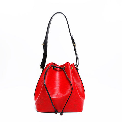 LOUIS VUITTON Epi Petit Noe Two-tone 1995 Shoulder Bag Red WS21650