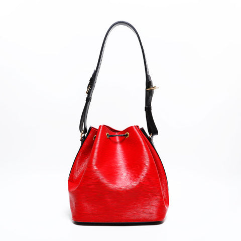 LOUIS VUITTON Epi Petit Noe Two-tone 1995 Shoulder Bag Red WS21650