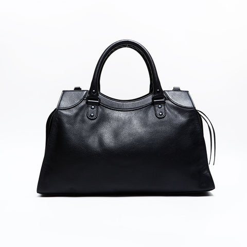 BALENCIAGA Leather Neo Classic City Large 2way Shoulder Bag black WS21651