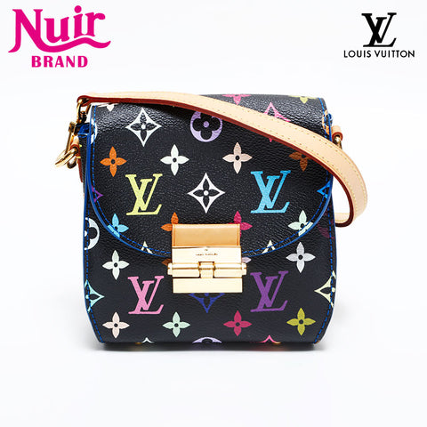 LOUIS VUITTON Takashi Murakami Monogram Black Heartbreaker Noir 2012 Shoulder Bag multicolor WS21652