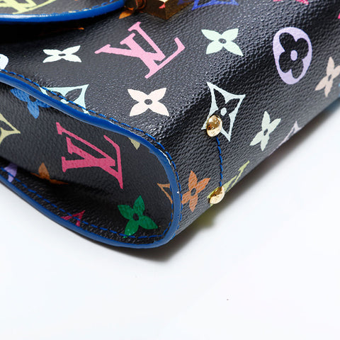 LOUIS VUITTON Takashi Murakami Monogram Black Heartbreaker Noir 2012 Shoulder Bag multicolor WS21652