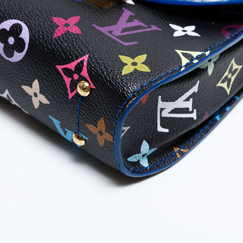 LOUIS VUITTON Takashi Murakami Monogram Black Heartbreaker Noir 2012 Shoulder Bag multicolor WS21652
