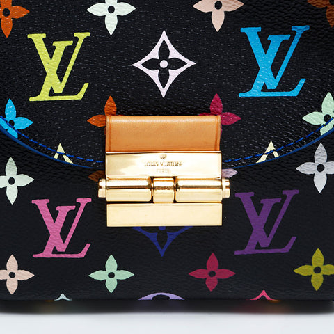 LOUIS VUITTON Takashi Murakami Monogram Black Heartbreaker Noir 2012 Shoulder Bag multicolor WS21652