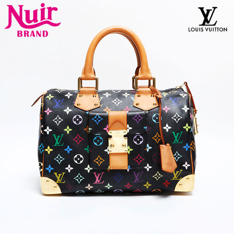 LOUIS VUITTON Takashi Murakami Monogram Black Speedy 30 Boston bag multicolor WS21653