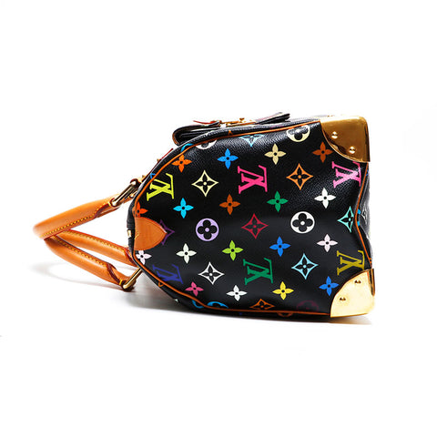 LOUIS VUITTON Takashi Murakami Monogram Black Speedy 30 Boston bag multicolor WS21653