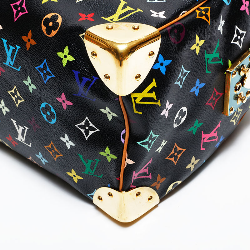 に*か様 Louis Vuitton モノグラム ボストンバッグ　スピーディー3 ルイ・ヴィトン LOUIS VUITTON 村上隆 モノグラム ブラック