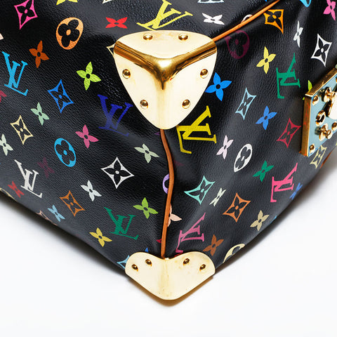 LOUIS VUITTON Takashi Murakami Monogram Black Speedy 30 Boston bag multicolor WS21653