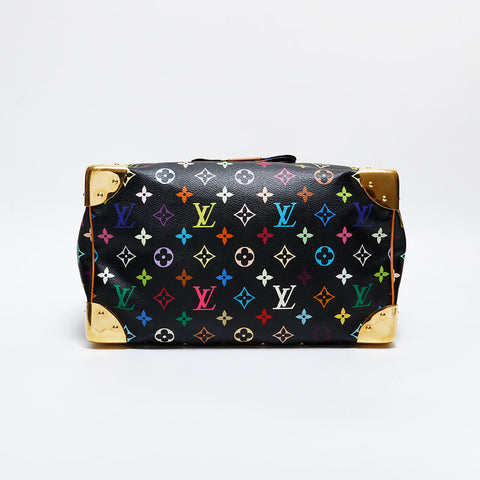 LOUIS VUITTON Takashi Murakami Monogram Black Speedy 30 Boston bag multicolor WS21653
