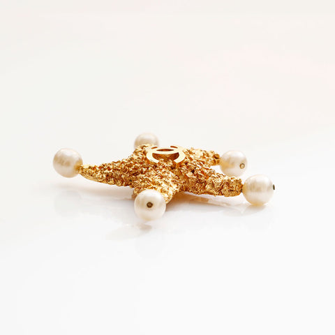 CHANEL COCO Mark Lava 93P 1993 Starfish Brooch gold WS21654
