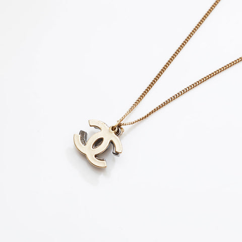 CHANEL COCO Mark Rhinestone 03P 2003 Necklace gold WS21655