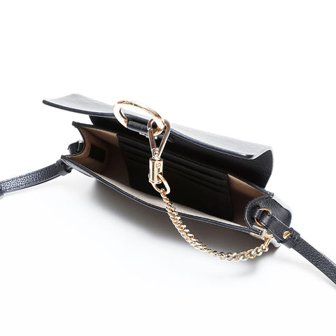 Chloe Leather Faye Purse Shoulder Bag black WS21656