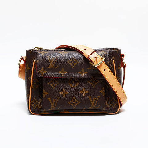 LOUIS VUITTON Monogram Viva Cite PM 2004 Shoulder Bag Brown WS21657