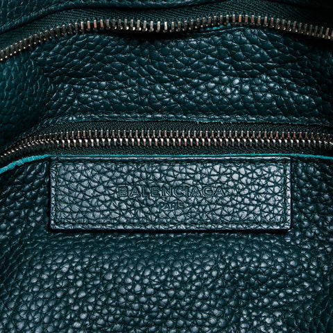 極美品 バレンシアガ BALENCIAGA モトクロス ブラックアウト シティ 2way レザー トートバッグ グリーン WS21658