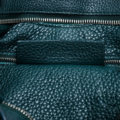 BALENCIAGA Motocross Blackout City 2way Leather Tote Bag green WS21658