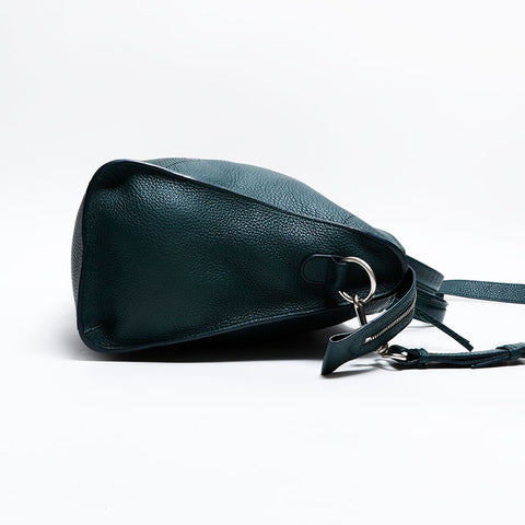 BALENCIAGA Motocross Blackout City 2way Leather Tote Bag green WS21658