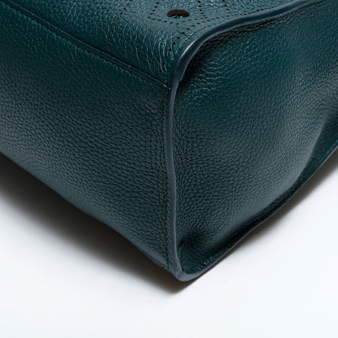 BALENCIAGA Motocross Blackout City 2way Leather Tote Bag green WS21658