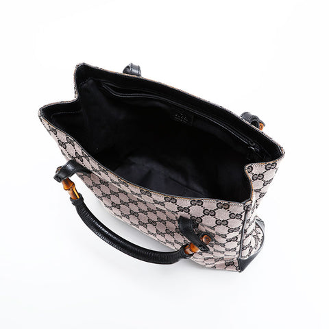グッチ GUCCI GGキャンバス バンブー ハンド トートバッグ ピンク WS21663