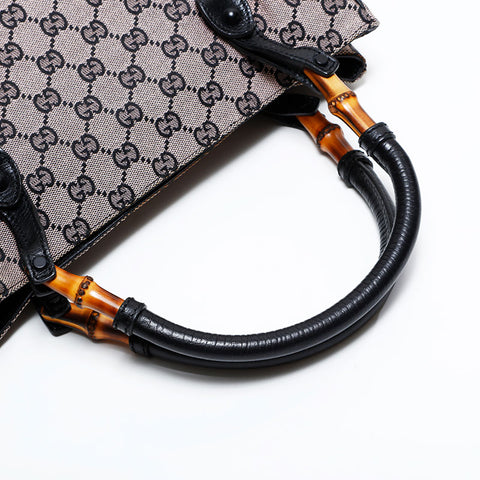 グッチ GUCCI GGキャンバス バンブー ハンド トートバッグ ピンク WS21663