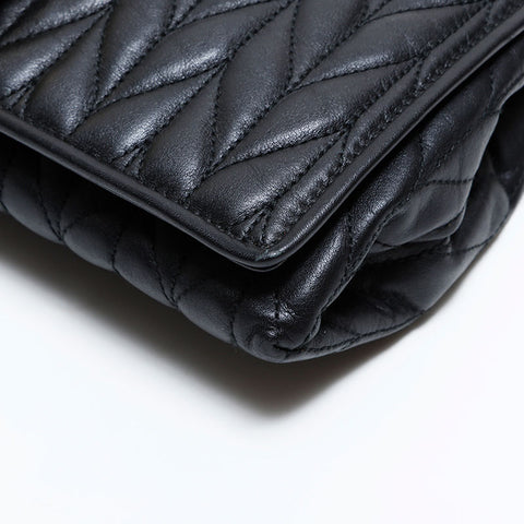 GUCCI Tiger Head Leather Shoulder Bag black WS21665