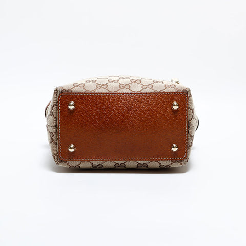 GUCCI GG Canvas Bamboo Shoulder Bag beige WS21666